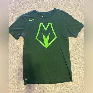 Nike, size small, color:green, milwaukee bucks gear
